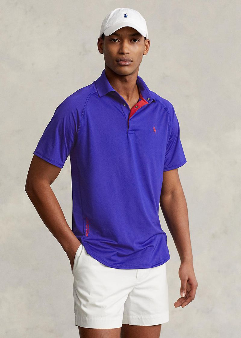 Poleras Polo Polo Ralph Lauren Hombre Custom Slim Fit Performance Chile Moradas YCDKJ-2385